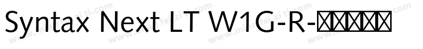 Syntax Next LT W1G-R字体转换